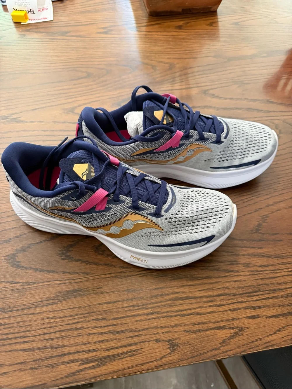 Saucony Navy, Gray & Pink Men's Athletic Running Shoes